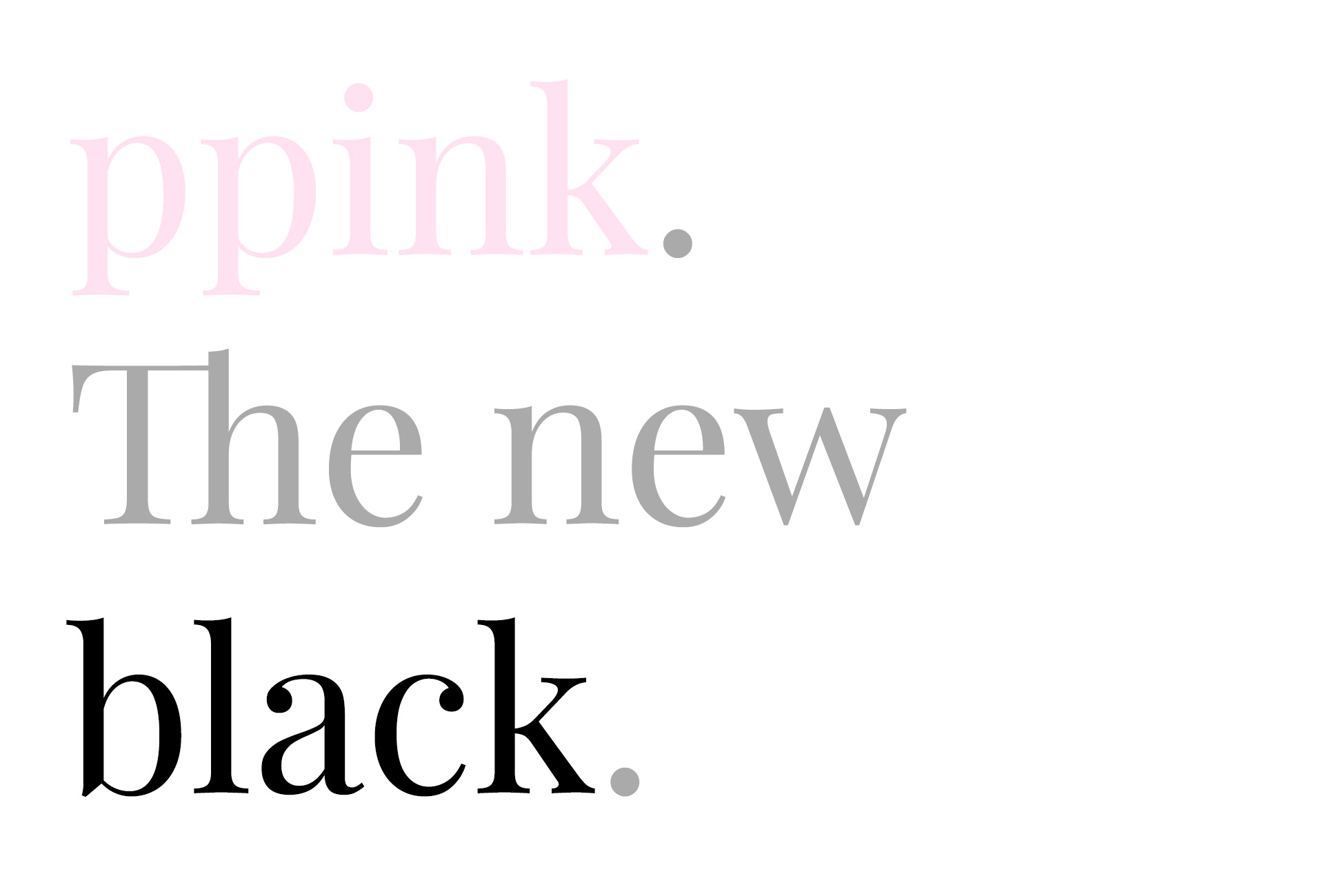 ppink typography